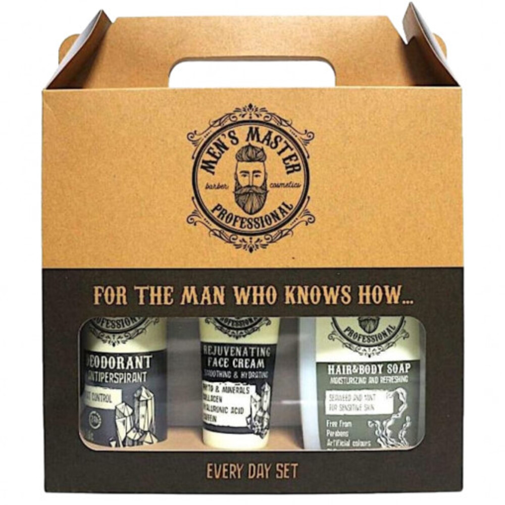 Set pentru barbati cu 3 produse pentru ingrijire Seaweed Mint, 485 ml, Men's Master