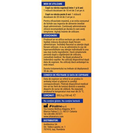 Sirop de tuse pentru copii Faguria, 150 ml, Antibiotice SA 756346