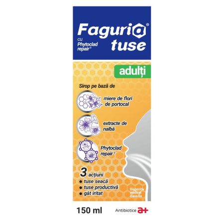 Sirop de tuse pentru adulti Faguria, 150 ml, Antibiotice SA