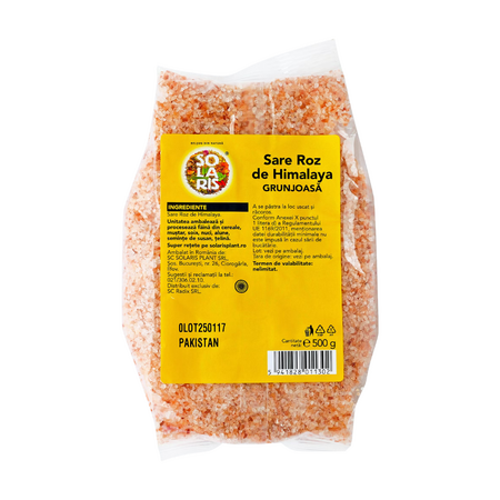 Sare roz de Himalaya grunjoasa, 500 g, Solaris 707820