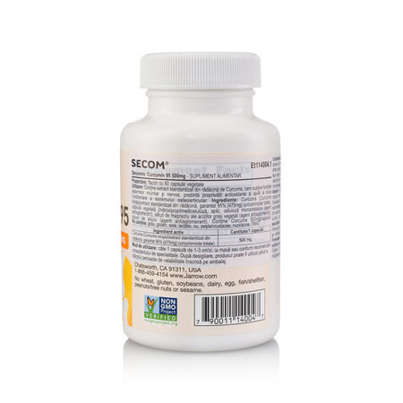 Curcumin 95, 500mg, 60 capsule vegetale, Jarrow Formulas 776461