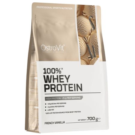 Proteina din zer cu aroma de vanilie 100% Whey Protein, 700 g, OstroVit