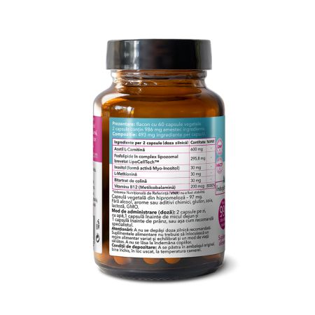 Lipozomal Acetil L-Carnitina + Inositol, 60 capsule, Hypernatura 756491