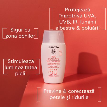 Fluid reparator SPF50 Daily Age Repair, 50 ml, Apivita 756501