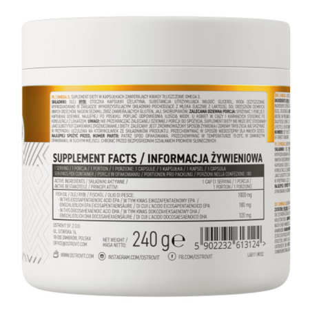 Omega 3, 180 capsule, OstroVit 756514