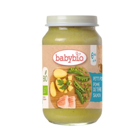 Piure Bio de legume si somon, 200 g, BabyBio