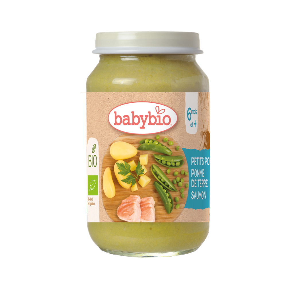 Piure Bio de legume si somon, + 6 luni, 200 g, BabyBio