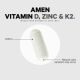 Vitamin D, K2 & Zinc Amen Codeage, 60 capsule, GNC 756582