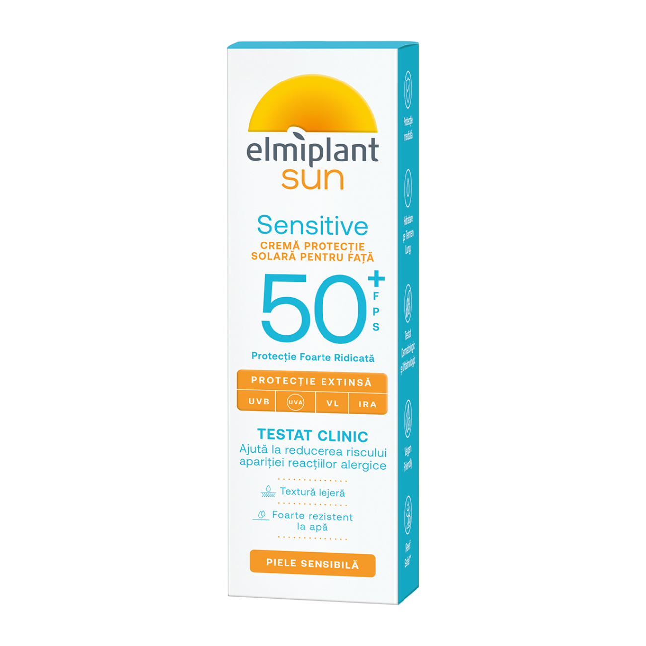 Crema protectie solara pentru fata cu SPF 50+, 50 ml, Elmiplant