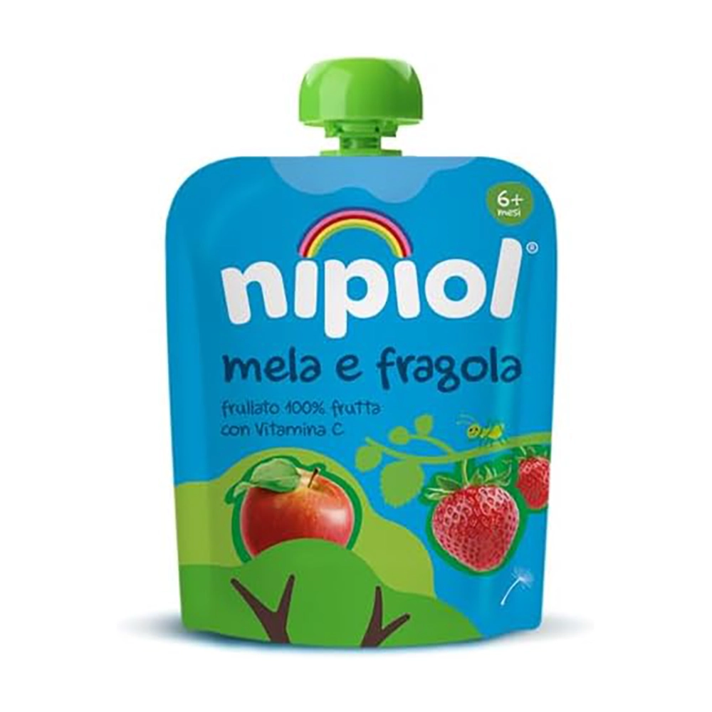 Piure din mere si capsuni, 6 luni+, 85 g, Nipiol