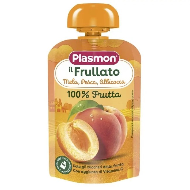 Piure de mar, piersica si caisa, 6 luni+, 100 g, Plasmon