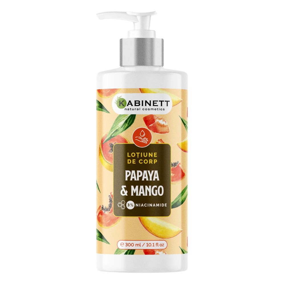 Lotiune de corp, Papaya si Mango, 300 ml, Kabinett Natural Cosmetics