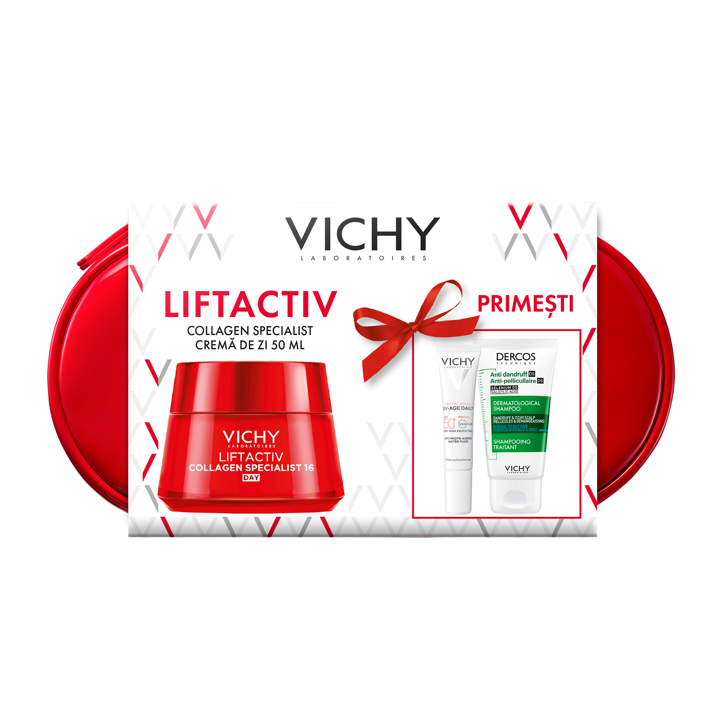 Trusa cu Crema de zi pentru toate tipurile de ten, Liftactiv Collagen 16, Set, Vichy