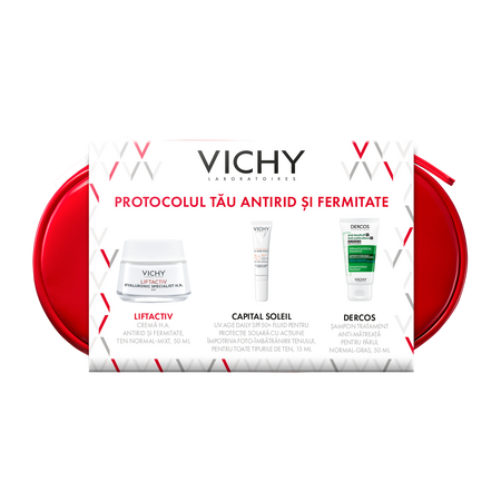 Trusa cu Crema Antirid de Zi pentru Ten Normal si Mixt, Liftactiv Hyaluronic Specialist H.A, Set, Vichy 756674