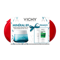 Trusa cu Crema intens hidratanta 72H pentru toate tipurile de ten, Mineral 89 Legere, Set, Vichy