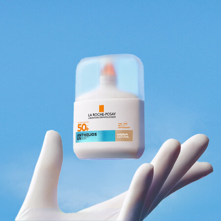 Serum de fata cu protectie solara SPF 50+ Anthelios UVAir, nuanta medie natural, 50 ml, La Roche-Posay 756712