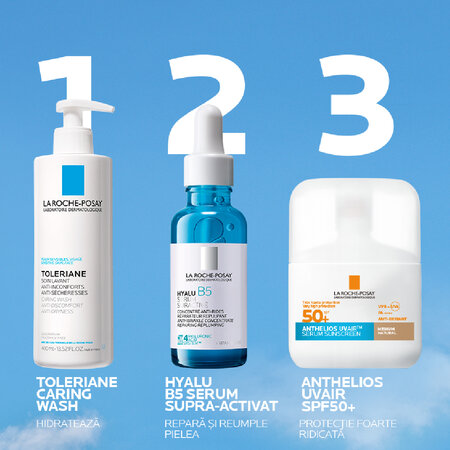 Serum de fata cu protectie solara SPF 50+ Anthelios UVAir, nuanta medie natural, 50 ml, La Roche-Posay 756710