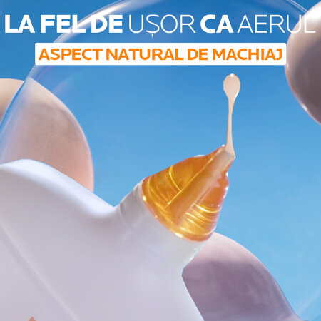 Serum de fata cu protectie solara SPF 50+ Anthelios UVAir, nuanta medie natural, 50 ml, La Roche-Posay 756709