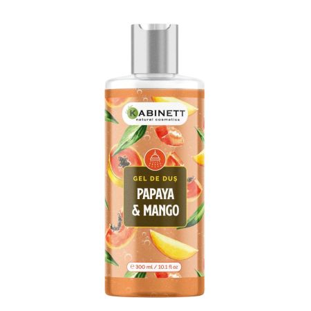 Gel de dus parfumat cu mango si papaya, 300 ml, Kabinett Natural Cosmetics