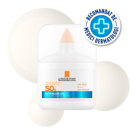 Serum de fata cu protectie solara SPF 50+ Anthelios UVAir, 50 ml, La Roche-Posay 756743
