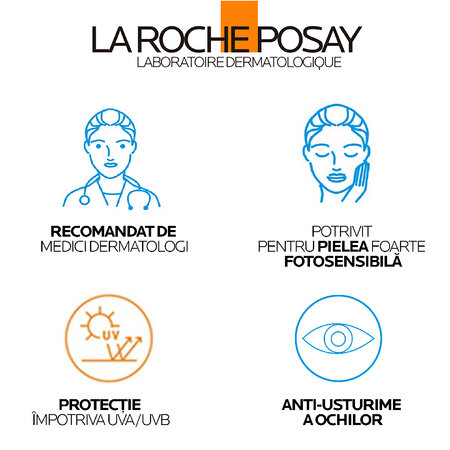 Serum de fata cu protectie solara SPF 50+ Anthelios UVAir, 50 ml, La Roche-Posay 756752
