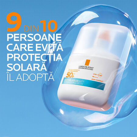 Serum de fata cu protectie solara SPF 50+ Anthelios UVAir, 50 ml, La Roche-Posay 756744