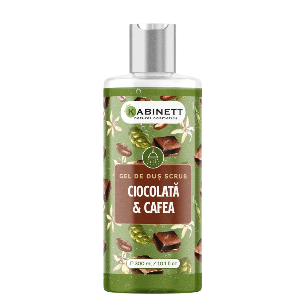 Gel de dus scrub, Ciocolata si cafea, 300 ml, Kabinett