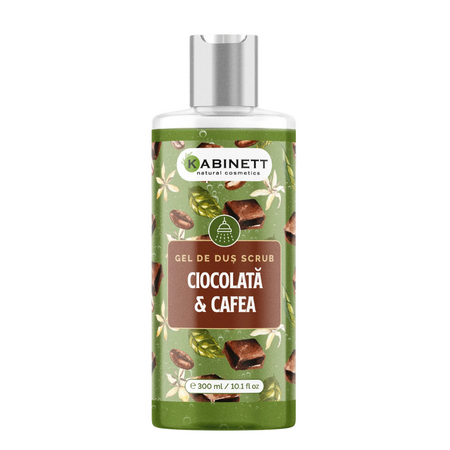 Gel de dus scrub, Ciocolata si cafea, 300 ml, Kabinett