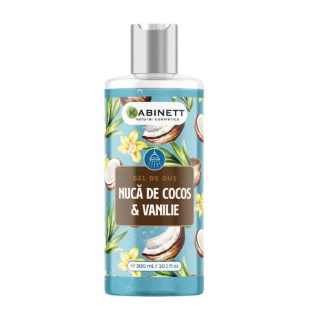 Gel de dus parfumat, Nuca de cocos si vanilie, 300 ml, Kabinett