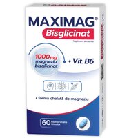 MaxiMag Bisglicinat, 60 comprimate filmate, Zdrovit
