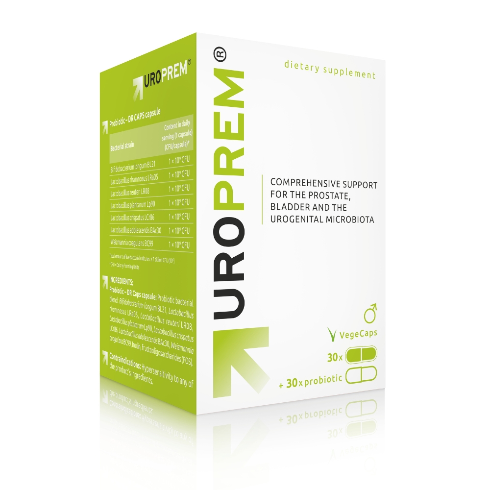 Uroprem, 30 capsule verzi + 30 capsule probiotice, Establo Pharma