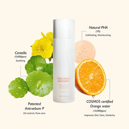 Ser exfoliant cu PHA 3% si Centella, 120 ml, Haruharu Wonder 756949