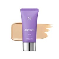 Baza de machiaj cu ser SPF50+ Perfect Cover Serum BB, 23 Bej natural, 20 ml, Missha