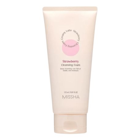 Spuma de curatare fata Creamy Latte, Capsuni, 172 ml, Missha