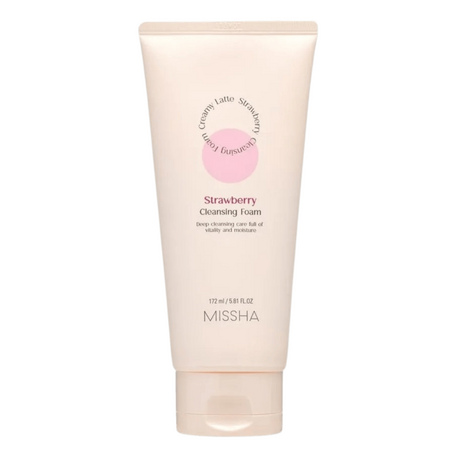 Spuma de curatare fata Creamy Latte, Capsuni, 172 ml, Missha