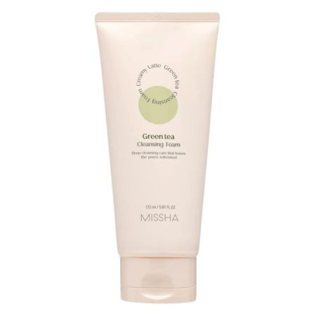 Spuma de curatare fata Creamy Latte, Ceai verde, 172 ml, Missha
