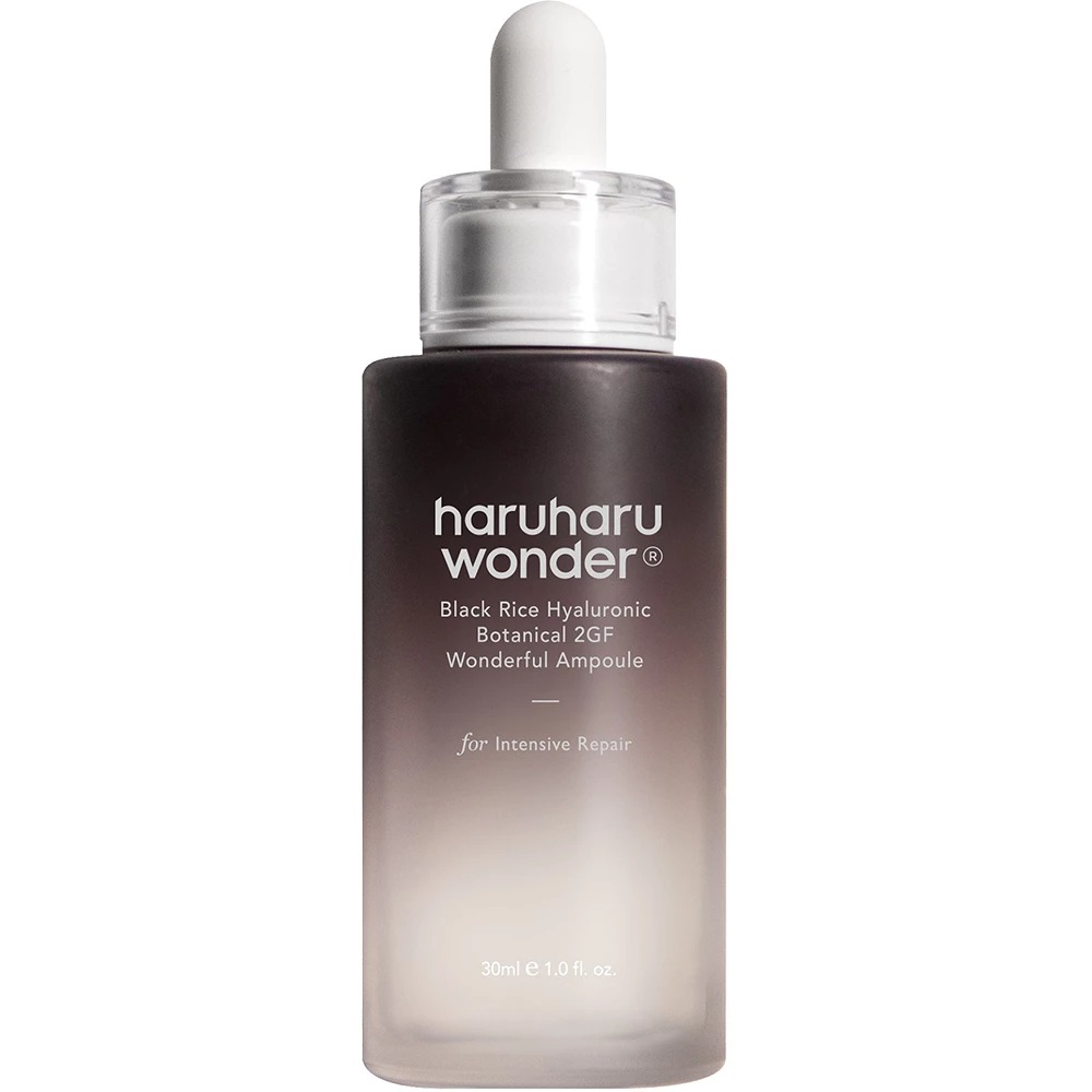 Ser Black Rice cu Acid hialuronic si 2GF Wonderful Face, 30 ml, Haruharu Wonder