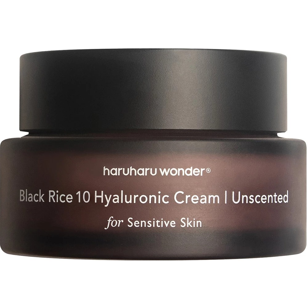 Crema hidratanta Black Rice fara parfum, cu 10 tipuri Acid hialuronic, 50 ml, Haruharu Wonder