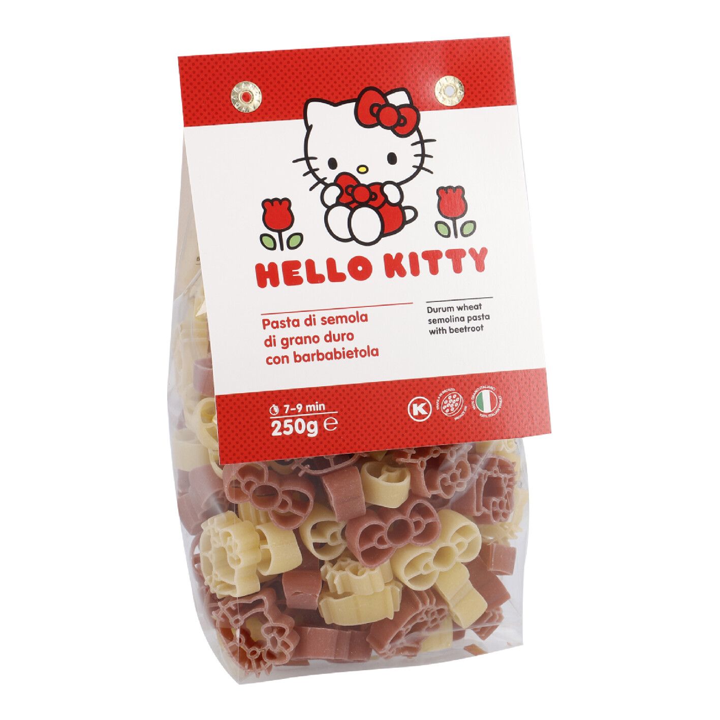 Paste din grau dur si sfecla rosie Hello Kitty, 250 g, Dalla Costa