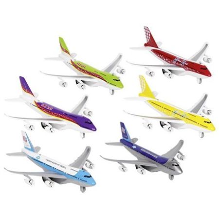 Jucarie Avion cu sunete si lumini, Diverse Culori, + 3 ani, 1 bucata, Goki 757181