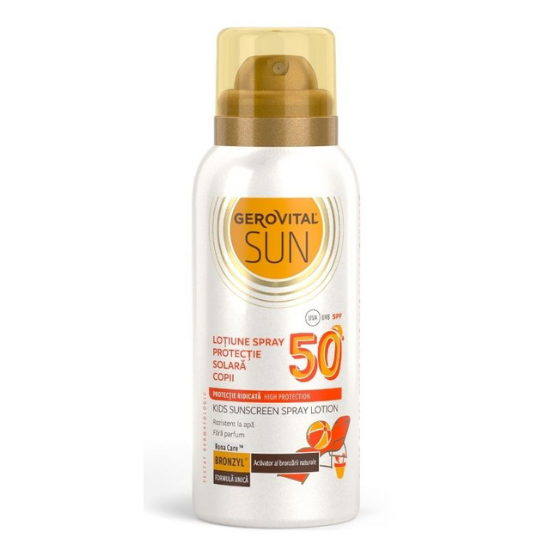 Lotiune Spray SPF50 pentru copii Sun, 100 ml, Gerovital