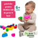 Set cuburi moi cu roti Soft Blocks, 6 luni+, 21 piese, Gerardo's Toys 757245