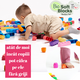 Set cuburi moi cu roti Soft Blocks, 6 luni+, 21 piese, Gerardo's Toys 757246