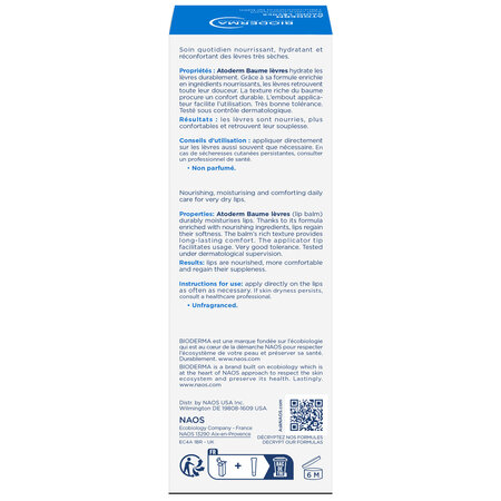 Balsam de buze Atoderm, 15 ml, Bioderma 757280