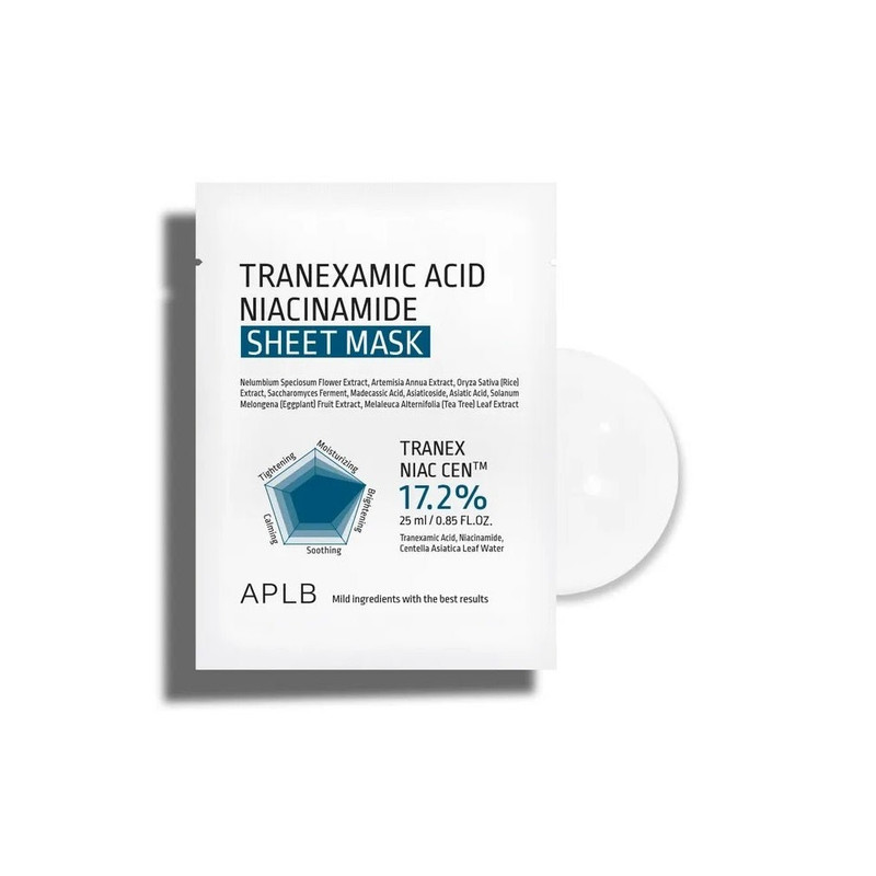 Masca de fata cu Acid Tranexamic  si Niacinamida, 25 ml, APLB