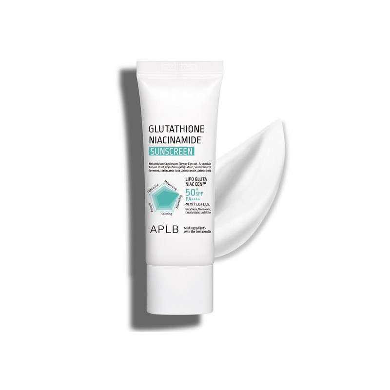 Crema de fata cu SPF 50+ PA++++ cu Niacinamida si Glutation, 40 ml, APLB