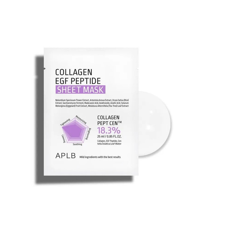 Masca de fata cu Colagen si peptide EGF, 25 ml, APLB