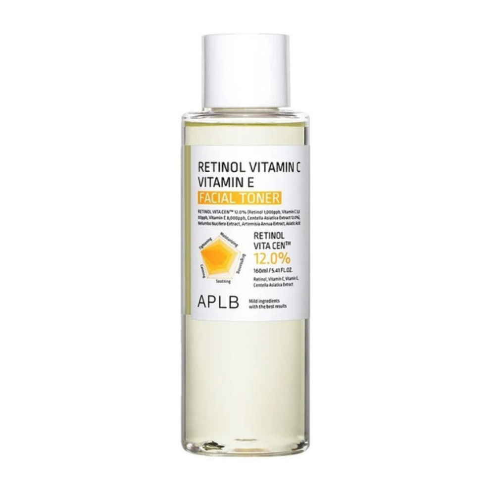 Lotiune tonica faciala cu Retinol, Vitamina C si Vitamina E, 160 ml, APLB