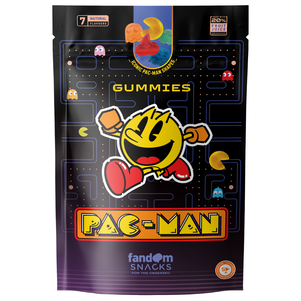 Jeleuri gumate cu 7 arome de fructe, Pac Man, 125 g, Fandom