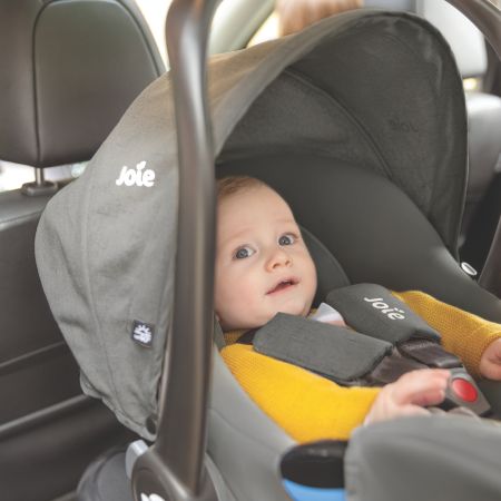 Scoica auto cu tetiera reglabila i-Snug 2, 40–75 cm, Raven, Joie 757425